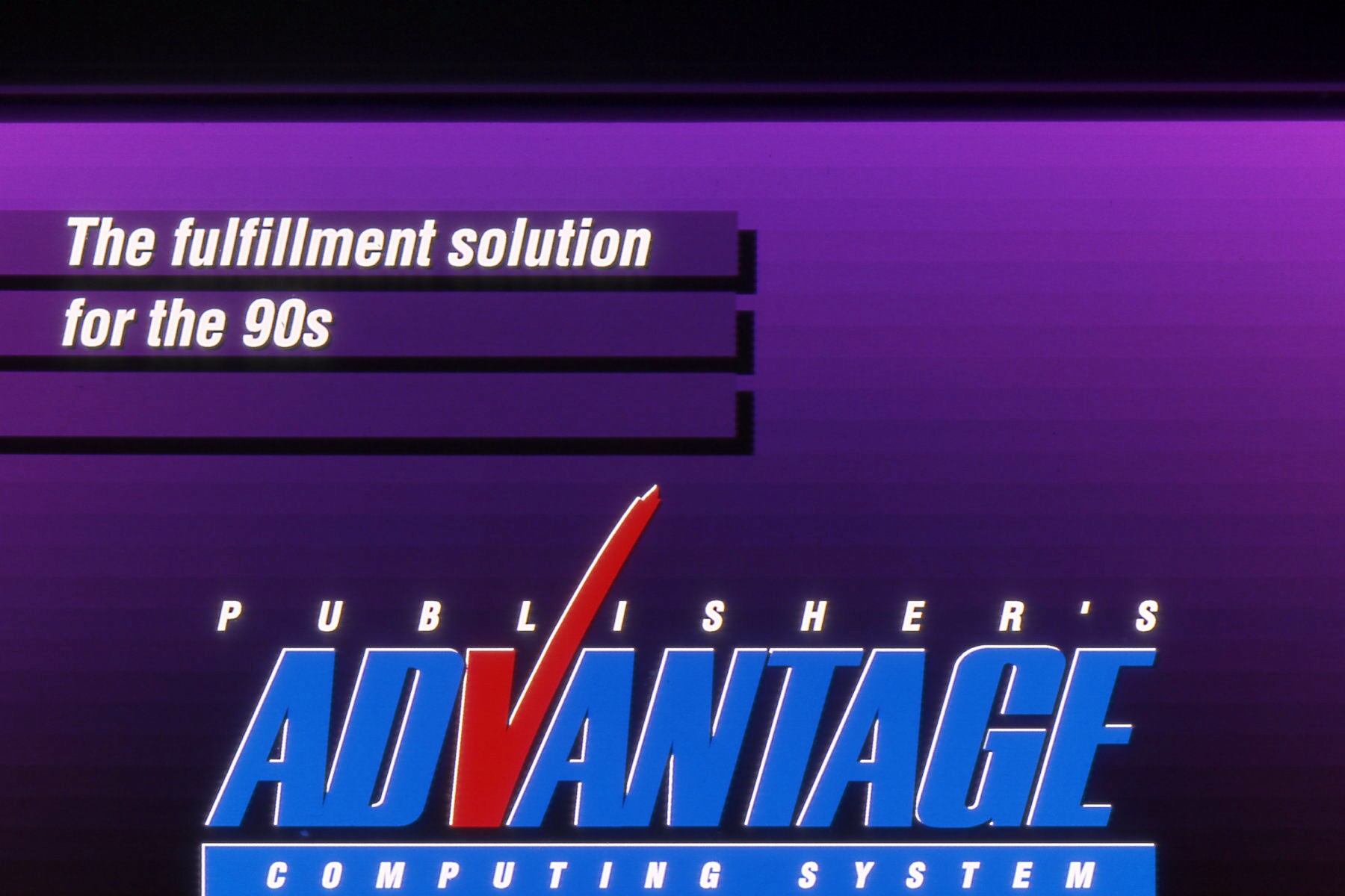 An advertisement for Publisher's Advantage by Advantage Computing Systems