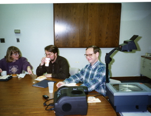 CEO Roger Varblow and others hold a meeting