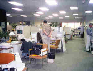 A low resolution photo of the company office